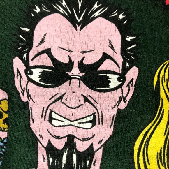 Vintage 1990's The Offspring Shirt Men's Medium Green Graphic Print Short Sleeve - Picture 3 of 9